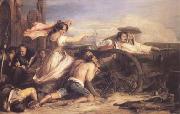 Sir David Wilkie The Defence of Saragossa (mk25) oil painting on canvas